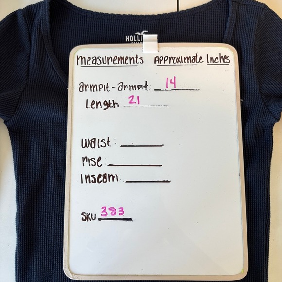 Hollister Women's Size Medium Thermal Long Sleeve Scallop Neck Layering Piece - Picture 9 of 9